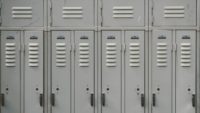 gray row of lockers